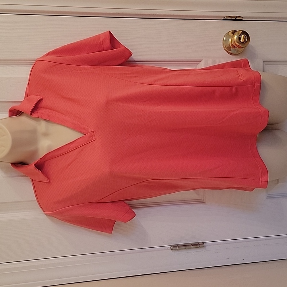 Lady Hagen Coral Short-Sleeved Top, Size Medium